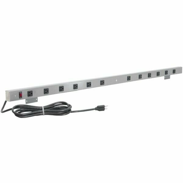 Benchpro 60'' Gray 8-Outlet Mountable Power Strip A8-60 595A860GR